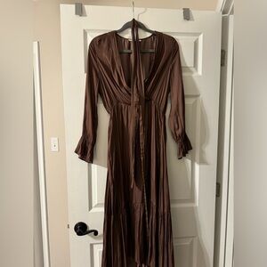Brown wrap dress never worn